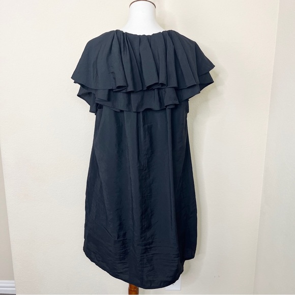 COS Ruffled Tunic Black Dress - Picture 8 of 12